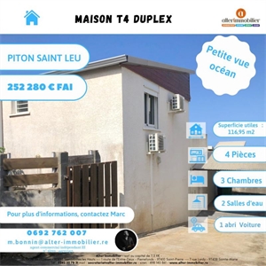 maison à la vente -   97424  LE PITON SAINT LEU, surface 83 m2 vente maison - UBI439259471